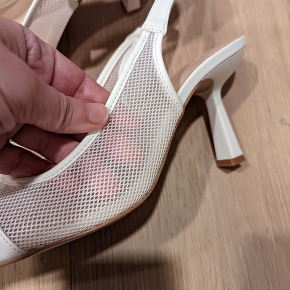 Elegant White Slingback Heels - Picture 10 of 12